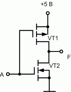 Логический элемент НЕ КМОП-технологии
