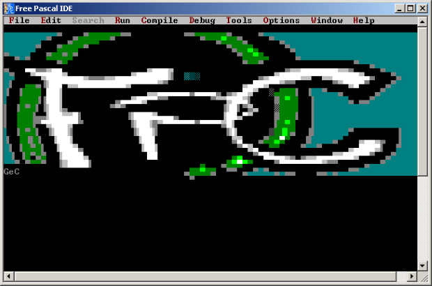 Окно компилятора Free Pascal
