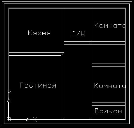 Изображение стен на плане первого этажа дома