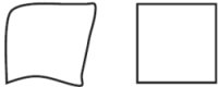 Контур в процессе рисования инструментом Smart Drawing (Умная кисть) (слева) и результат после окончания рисования (справа)