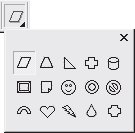 Фигуры, которые можно создать с помощью инструмента Basic Shapes (Базовые фигуры)