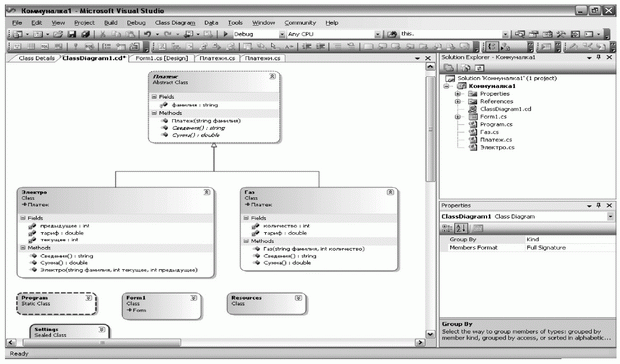 Диаграмма классов в Visual Studio.Net