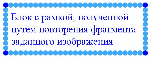 Создание специальной рамки в CSS 3 путём повторения фрагмента заданного изображения