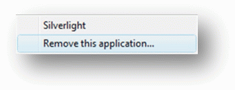 Удаление Silverlight приложения