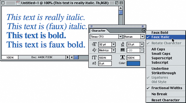 Faux Italic