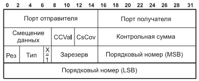 Базовый заголовок пакетов DCCP