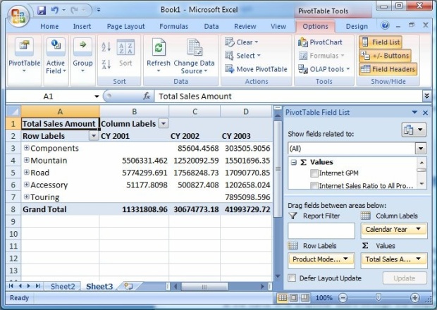  Сводная таблица Excel 2007 