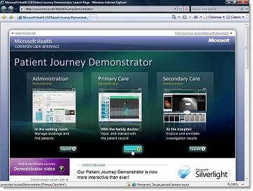 Patient Journey Demonstrator (http://www.mscui.net/PatientJourneyDemonstrator/)