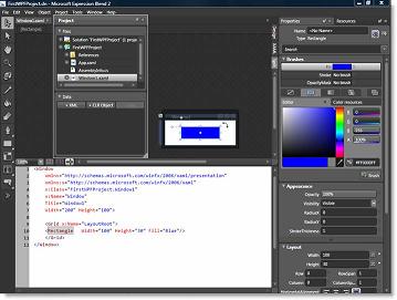  Редактор Microsoft Expression Blend. WPF-приложение 