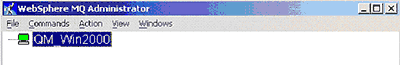 Внешний вид программы WebSphere MQ Administrator