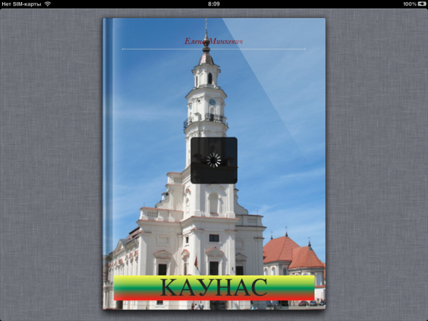 Отображение обложки в момент открытия книги на iPad
