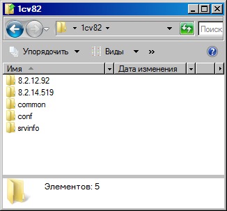 Состав папки 1cV82