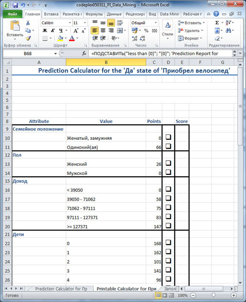 Отчет "PrintableCalculator"