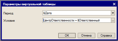 Окно настройки параметров виртуальной таблицы