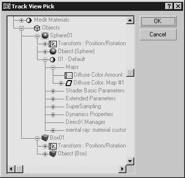 Окно Track View Pick (Окно треков)