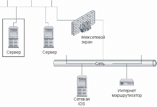 Примеры размещения IDS в сетевой среде