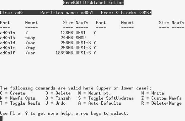 Specifying partition size