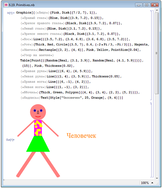 Построение двумерных изображения при помощи графических примитивов