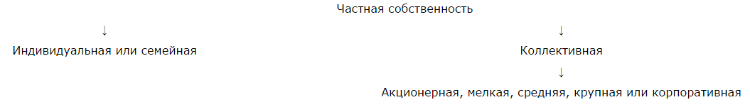  Схема - Структура частной собственности 