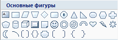 Подменю Основные фигуры