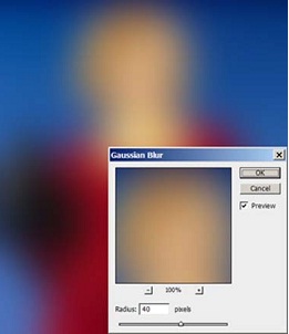 Размытие сцены фильтром Gaussian Blur