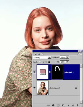Наложение слоя заливки в режиме Overlay