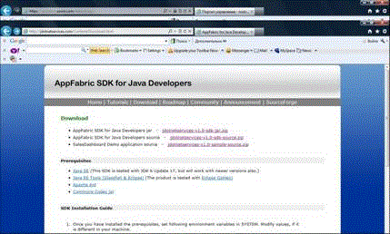 Windows Azure AppFabric SDK for Java