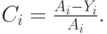 C_i=\frac{A_i-Y_i}{A_i}.