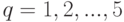 q=1,2,...,5