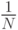 ${\frac{1}{N}}$