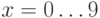 {x}=0\ldots9