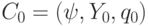 C _{0} = (\psi , Y_0, q _{0})