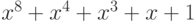 {x}^{8}+{x}^{4}+{x}^{3}+x+1