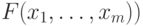 F(x_1,\ldots,x_m))