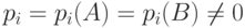 p_i = p_i(A) = p_i(B) \ne 0