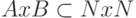 A x B \subset  N x N