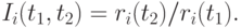 I_i(t_1,t_2) = r_i(t_2)/r_i(t_1).