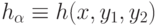 h_{\alpha}\equiv h(x, y_1, y_2)