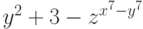 y^2+3-z^{x^7-y^7}