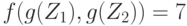 f(g(Z_1),g(Z_2))=7