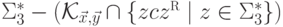 \Sigma_3 ^* \sminus (\pcpk{\vec x , \vec y} \cap \{ z c z \reverse \mid z \in \Sigma_3 ^* \}) 