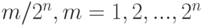 m/2^n, m=1,2,...,2^n