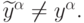 \widetilde y^\alpha\ne y^\alpha.