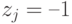 z_j=–1