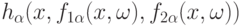 h_{\alpha}(x, f_{1\alpha}(x, \omega), f_{2\alpha}(x,\omega))