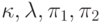 \kappa,\lambda,\pi_1,\pi_2