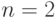 n = 2