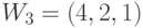 W _{3} = (4, 2, 1)