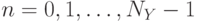 n=0,1,\ldots,N_Y-1