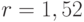 r = 1,52% + 0,01% = 1,53%